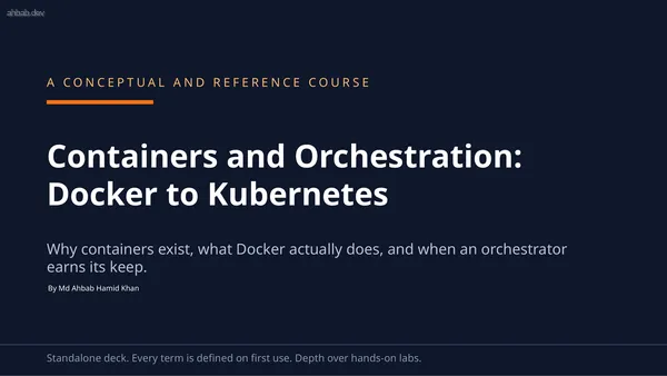 6 — Containers, Docker & Kubernetes, first page preview