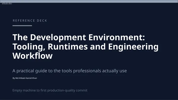 13 — Development Environment & Engineering Workflow, first page preview
