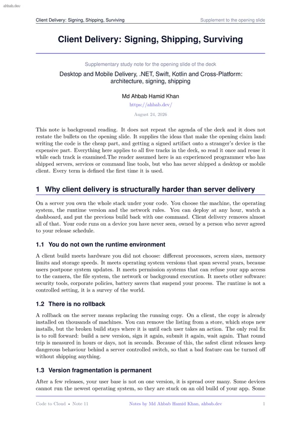 11 — Desktop & Mobile Application Delivery, first page preview