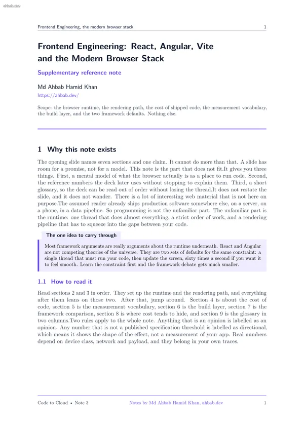 3 — Frontend Engineering & the Browser Layer, first page preview