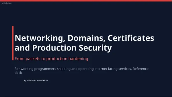 8 — Networking, Domains, TLS, CDN & Security, first page preview