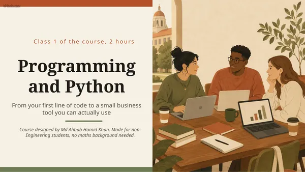 Programming Fundamentals & Python(For Non Engineering Students), first page preview