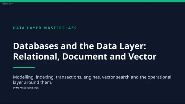 4 — Databases, Storage & the Data Layer, first page preview