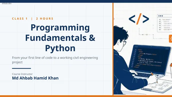 Programming Fundamentals & Python(For Engineering Students), first page preview