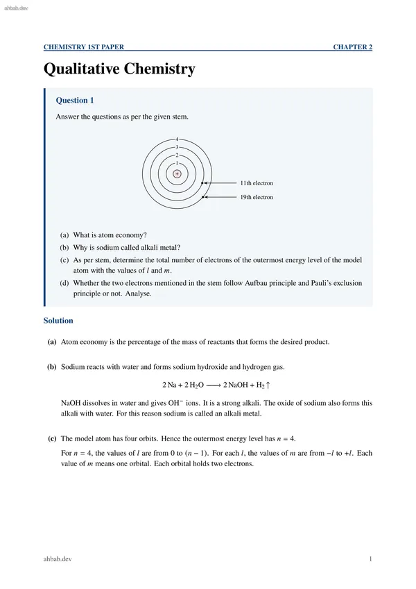 Ch02 Qualitative Chemistry, first page preview